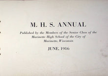 Load image into Gallery viewer, 1916 June - Marinette High School Yearbook in Marinette, Wisconsin