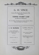 Load image into Gallery viewer, Old vintage advertising in the 1929 Charles City County High School Yearbook in Virginia