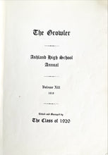 Load image into Gallery viewer, 1919 Ashland High School Yearbook in Ashland, Ohio