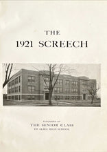 Load image into Gallery viewer, 1921 Albia High School Yearbook named The Screech in Monroe County, IA
