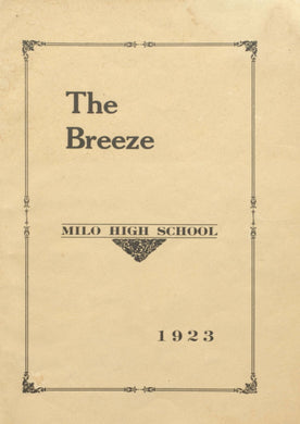 May of 1923 Milo High School Yearbook in Maine