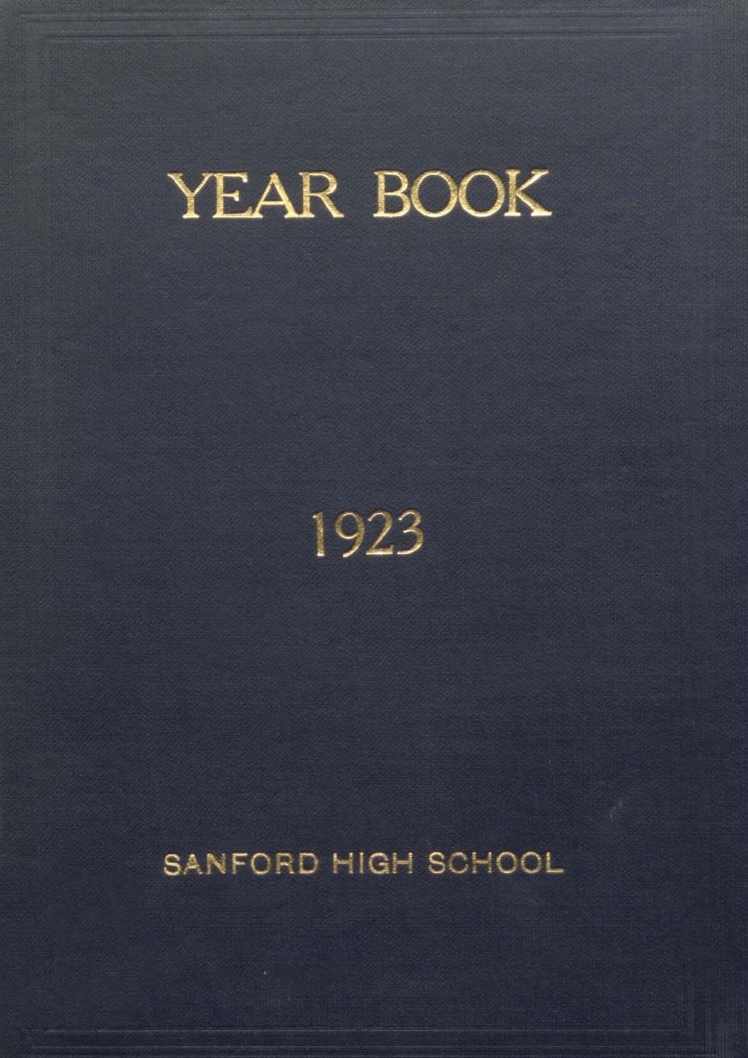 1923 Sanford High School Yearbook in York County, Maine