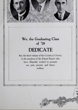 Load image into Gallery viewer, School Board Members photos in 1928 Charles City County High School yearbook in Virginia
