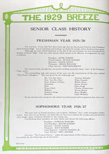 Load image into Gallery viewer, 1929 Clearfield High School Senior Class History
