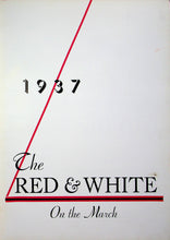 Load image into Gallery viewer, 1937 Lake View High School Yearbook The Red &amp; White On the March
