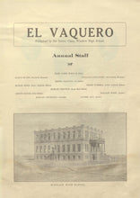 Load image into Gallery viewer, El Vaquero Class of 1925 Winslow High School Yearbook in Navajo County, Arizona
