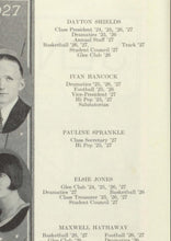 Load image into Gallery viewer, Senior Pictures in 1927 Winslow High School Yearbook in Navajo County, Arizona Students photographs
