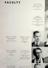 Load image into Gallery viewer, Photos of Faculty members in 1943 Flagstaff High School Yearbook in Coconino County, Arizona 
