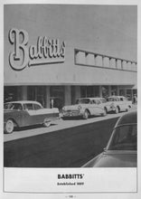 Load image into Gallery viewer, Old vintage Babbitts Store Advertising in 1958 Flagstaff High School Yearbook in Coconino County, Arizona

