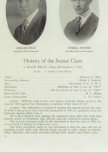 Load image into Gallery viewer, Senior Class History in 1920 Colorado Springs High School Yearbook in El Paso County, CO The Lever
