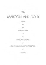 Load image into Gallery viewer, Class of 1935 John Adams High School  Yearbook
