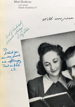 Load image into Gallery viewer, Most Studious Senior Student Superlatives 1940 H.B. Plant High School yearbook in Tampa, FL Lily Star &amp; Frank Rosenblatt
