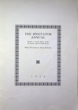 Load image into Gallery viewer, 1914 West Waterloo High School The Annual Spectator Year Book
