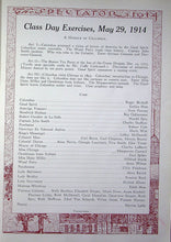 Load image into Gallery viewer, Class Day Exercises in 1914 West Waterloo High School yearbook in Black Hawk County, IA
