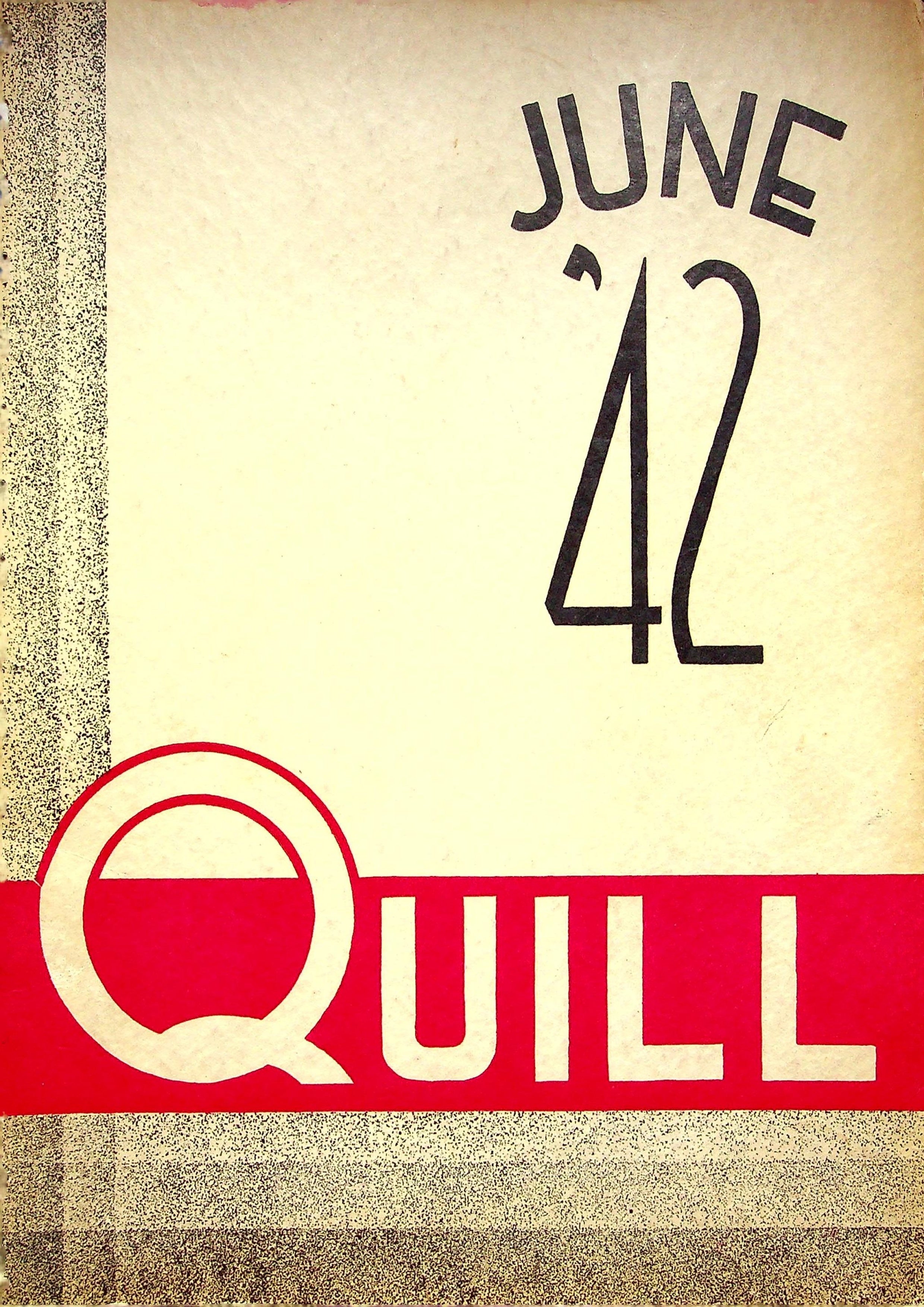 1942 East High School Yearbook in Des Moines, Iowa * The Quill June '4 ...