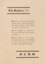 Load image into Gallery viewer, 1911 Granite City Yearbook in Madison County, Illinois named The Sphinx '11 GCHS
