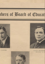 Load image into Gallery viewer, Board of Education members in 1913 Granite City High School Yearbook in Madison County, Illinois The Sphinx

