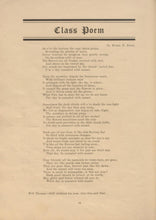 Load image into Gallery viewer, Class Poem in 1913 Granite City High School Yearbook in Madison County, Illinois
