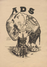 Load image into Gallery viewer, Old vintage advertising drawing in 1913 Granite City High School Yearbook in Madison County, Illinois The Sphinx
