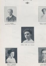 Load image into Gallery viewer, Faculty member photos in the 1914 Granite City High School Yearbook in Madison County, Illinois
