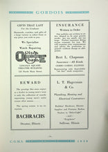 Load image into Gallery viewer, Vintage advertising in 1930 Cerro Gordo Township High School Yearbook in Piatt County, IL featuring Bachrachs in Decatur, IL and L. T. Hagerman and Company in Sullivan, IL

