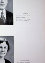 Load image into Gallery viewer, Caroline Ewan and Mr. I.E. Haebich in the 1934 Riverside Brookfield High School Yearbook in Cook County, Illinois
