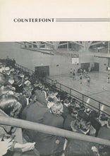 Load image into Gallery viewer, Vintage photograph of basketball team and students in gymnasium in 1939 Niles Township High School Yearbook in Skokie, Illinois (Cook County, IL) 
