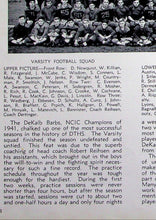 Load image into Gallery viewer, Varsity Football Team Photograph in the 1942 DeKalb Township High School yearbook in DeKalb, Illinois
