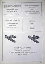 Load image into Gallery viewer, Vintage De Kalb Agricultural advertisement in the 1942 DeKalb Township High School yearbook in DeKalb, IL
