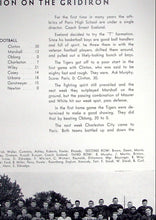 Load image into Gallery viewer, Varsity Football Team Photo and Schedule with Scores in 1945 Paris High School Yearbook in Edgar County, Illinois
