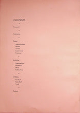 Load image into Gallery viewer, Table of contents in the 1937 Kokomo High School Yearbook in Indiana
