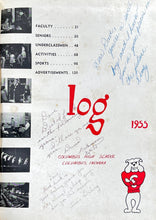Load image into Gallery viewer, Log Annual Class of 1955 Columbus High School Yearbook in Bartholomew County, Indiana
