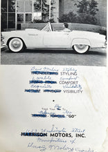 Load image into Gallery viewer, Old Vintage advertising for Harrison Motors Inc in 1955 Columbus High School Yearbook in Bartholomew County, Indiana
