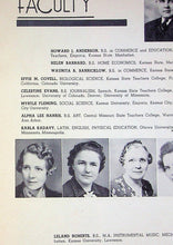 Load image into Gallery viewer, Faculty Members and Teachers in the 1945 Washington Rural High School yearbook in Bethel, Kansas
