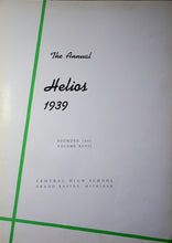 Load image into Gallery viewer, 1939 Central High School Yearbook in Grand Rapids Michigan The Annual Helios &#39;39
