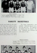 Load image into Gallery viewer, Varsity Basketball Team Pictures in the 1947 Mackenzie High School Yearbook in Detroit, Michigan
