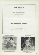 Load image into Gallery viewer, Old vintage ads for Ben Cohen, Methodist Church in 1954 Ardsley High School Yearbook in Westchester County, NY
