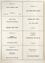 Load image into Gallery viewer, Old vintage ads in 1955 Nelsonville High School yearbook in Athens County, OH Gibson Bros Baker, Kun's Clothing Store, Etta's Beauty Shop
