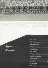 Load image into Gallery viewer, 1964 Canfield High School Yearbook in Mahoning County, Ohio Vintage photograph of a high school football team with player names listed below.

