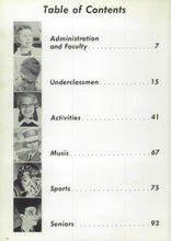 Load image into Gallery viewer, Table of Contents in the 1964 Canfield High School Yearbook in Mahoning County, Ohio
