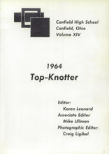 Load image into Gallery viewer, Cover of Canfield High School yearbook 'Top-Knotter' from 1964 with text and minimal design elements.
