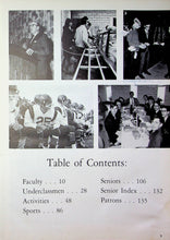 Load image into Gallery viewer, Table of Contents for the Top Knotter Yearbook from Canfield High School Class of 1967 in Ohio
