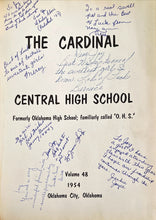 Load image into Gallery viewer, The Cardinal Yearbook at Central High School during the 1954 school year in Oklahoma City
