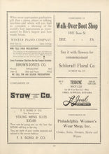 Load image into Gallery viewer, Old vintage advertisements in the 1920s shown in the Yearbook for the Erie Academy High School in Pennyslvania
