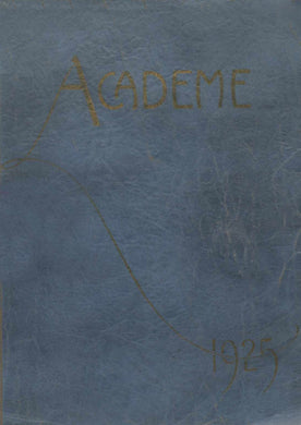 The Academe Yearbook at the Erie Academy High School in Pennsylvania during the 1925 school year
