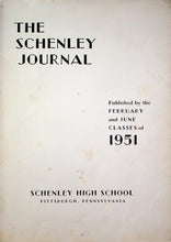 Load image into Gallery viewer, The Schenley Journal 1951 Schenley High School yearbook in Pittsburgh, Pennsylvania

