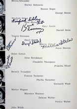 Load image into Gallery viewer, Student photos and signatures in the 1951 Huron High School Yearbook
