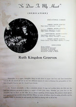 Load image into Gallery viewer, 1951 Huron High School Yearbook dedication to Ruth Kingdon Geeves
