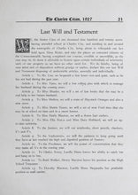 Load image into Gallery viewer, Senior Student Las Will and Testament in the 1927 Charles City County High School Yearbook in Charles City, VA
