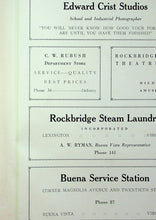 Load image into Gallery viewer, Old retro vintage ads in the 1932 Parry McCluer High School Yearbook in Buena Vista, Virginia
